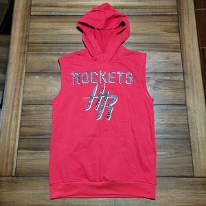 NBA No Sleeve Pullover Hoodie Houston Rockets Red - Size Junior Large
